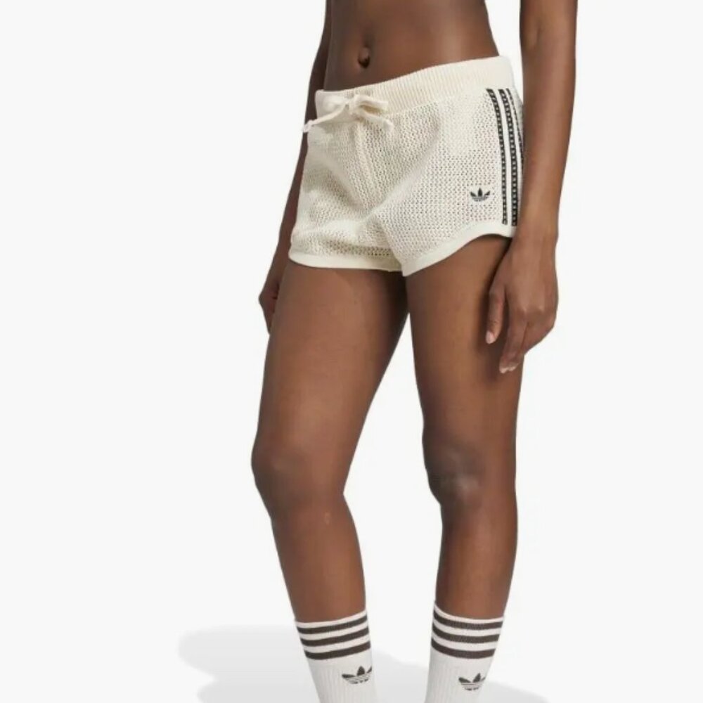 Adidas crochet track shorts